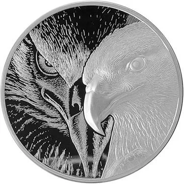 10 oz majestic eagle silver round high relief obv 1