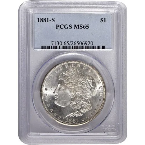 1881 S Morgan PCGS MS65