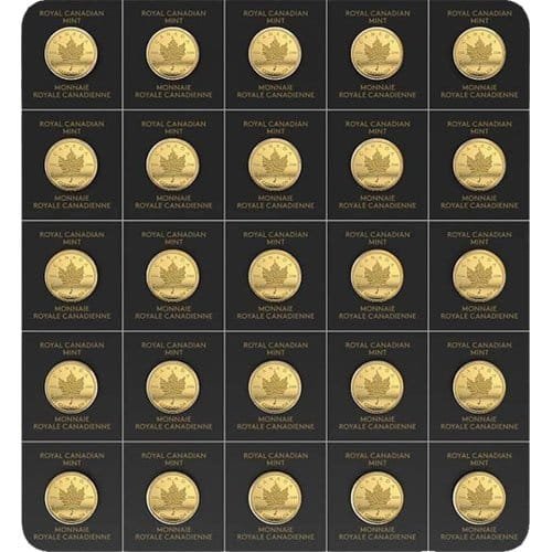 2022 25 Gram Canadian Gold MapleGram 25x 1g rev