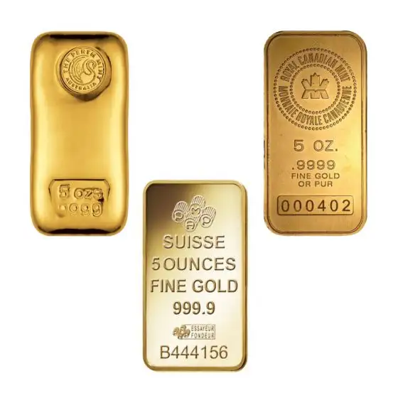 5 oz gold bars 2