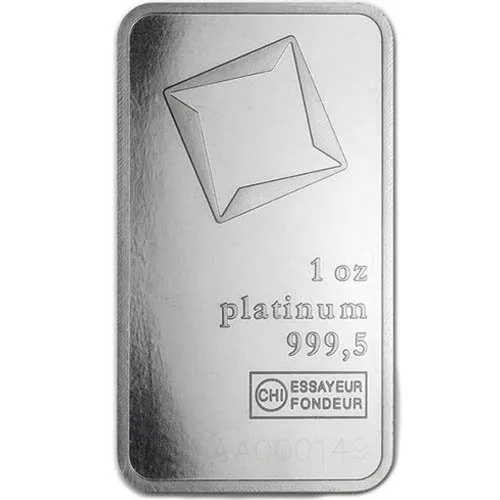 1 oz Valcambi Platinum Bar (New w/ Assay)