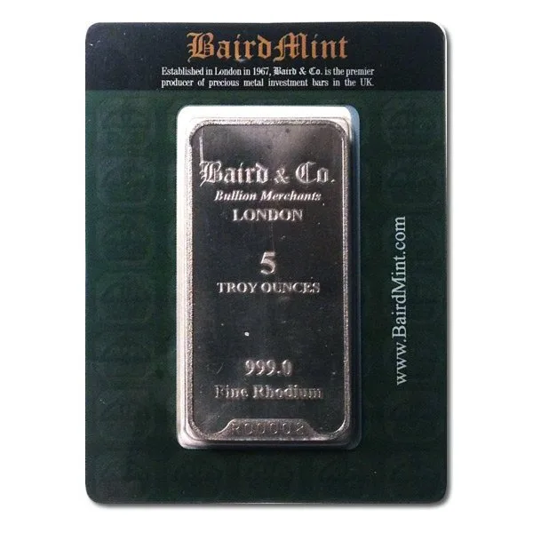 5oz rhodium bar obverse 1