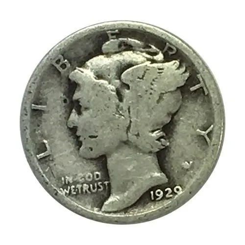 90 silver mercury dime obverse