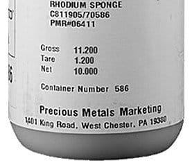 10 oz Rhodium Sponge