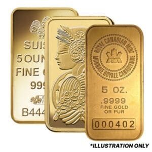 5 oz Gold Bars – Design Our Choice