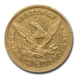 1848 $2.50 Gold California Fractional Quarter Eagle AU-53 PCGS