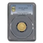 1848 $2.50 Gold California Fractional Quarter Eagle AU-53 PCGS ULTIMATE