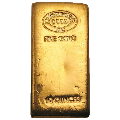 10 oz Johnson Matthey Gold Bar (Varied) ULTIMATE