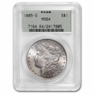 1885-S Morgan Dollar MS-64 PCGS