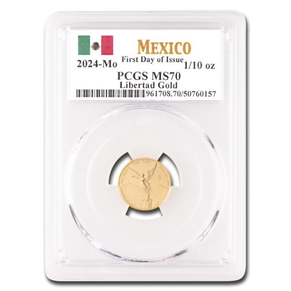 2024 Mexico 1/10 oz Gold Libertad MS-70 PCGS (First Day Issue)