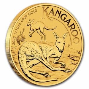 2025 Australia 1/10 oz Gold Kangaroo BU