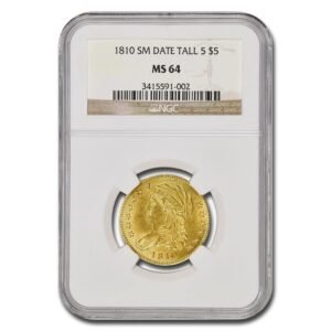 1810 $5 Turban Head Gold Half Eagle MS-64 NGC (Small Date Tall 5) Best