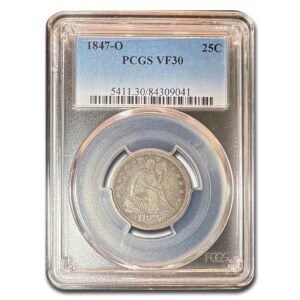 1847-O Liberty Seated Quarter VF-30 PCGS Best