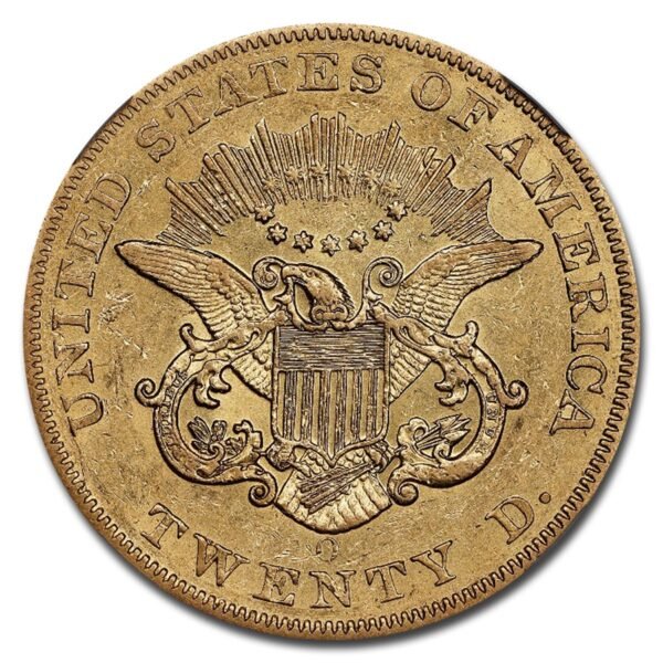 1853-O $20 Liberty Gold Double Eagle AU-53 NGC Best