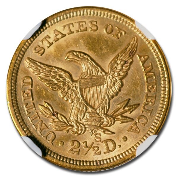 1856-S $2.50 Liberty Gold Quarter Eagle MS-62 NGC