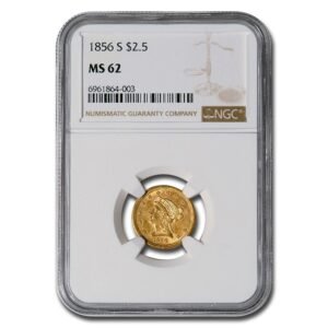 1856-S $2.50 Liberty Gold Quarter Eagle MS-62 NGC Best