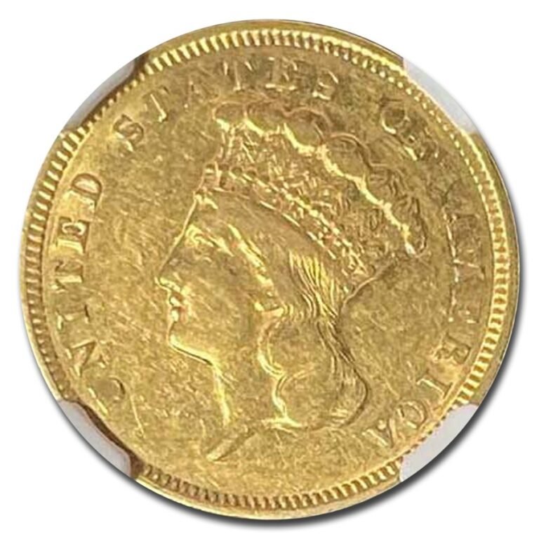 1857-S $3 Gold Princess AU-53 NGC Best