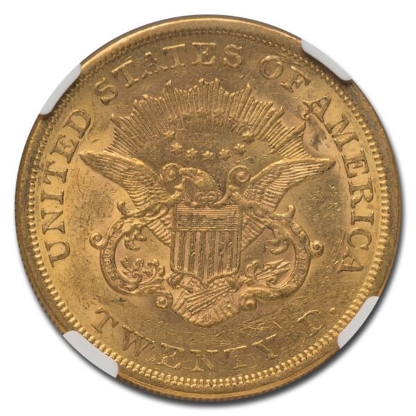 1864 $20 Liberty Gold Double Eagle AU-58 NGC Best