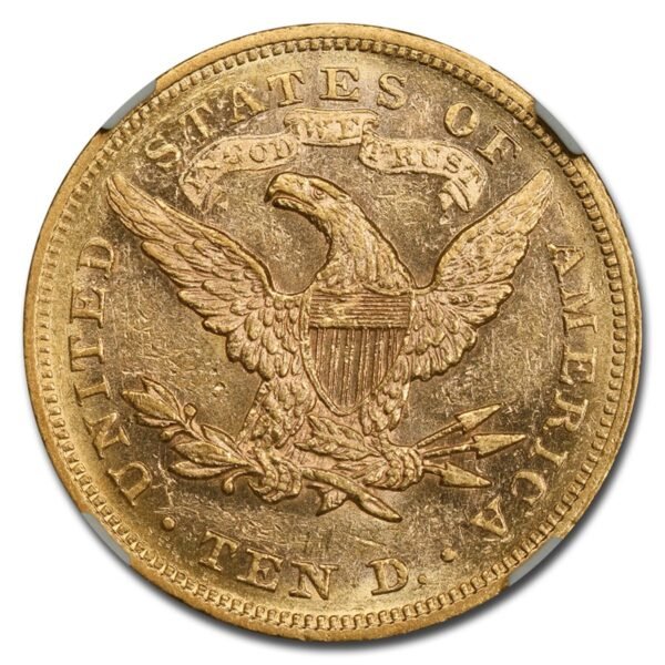 1867 $10 Liberty Gold Eagle MS-60 NGC Best