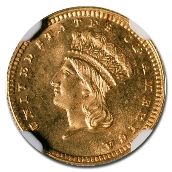 1872 $1 Indian Head Gold MS-66+ NGC Best