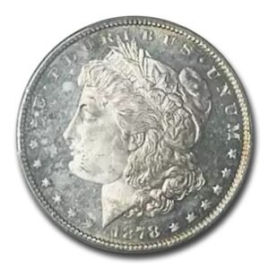 1878 Morgan Dollar 7 TF Rev of 78 MS-63 DMPL PCGS Best