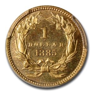 1885 $1 Indian Head Gold PR-65+ Cameo PCGS CAC Best