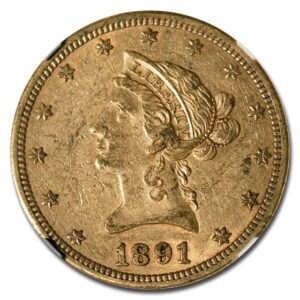 1891-CC $10 Liberty Gold Eagle AU-55 NGC Best