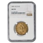 1891-CC $10 Liberty Gold Eagle AU-55 NGC Best