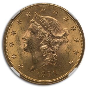 1896 $20 Liberty Gold Double Eagle MS-62 NGC Best