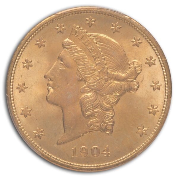 1904 $20 Liberty Gold Double Eagle MS-66 PCGS Best