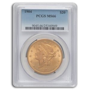 1904 $20 Liberty Gold Double Eagle MS-66 PCGS Best