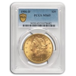 1906-D $20 Liberty Gold Double Eagle MS-65 PCGS Best