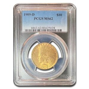 1909-D $10 Indian Gold Eagle MS-62 PCGS Best