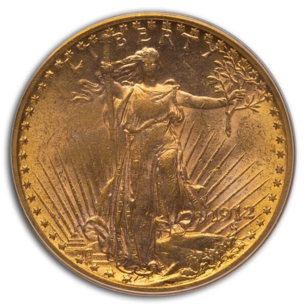 1912 $20 St Gaudens Gold Double Eagle MS-62 PCGS Best