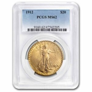 1912 $20 St Gaudens Gold Double Eagle MS-62 PCGS Best