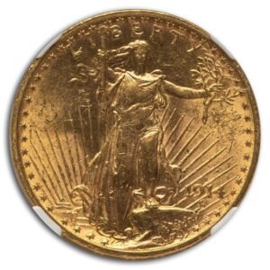 1914-S $20 St Gaudens Gold Double Eagle MS-62 NGC Best