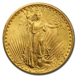 1915 $20 St Gaudens Gold Double Eagle MS-62 PCGS Best