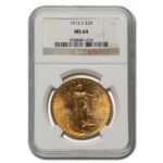 1915-S $20 St Gaudens Gold Double Eagle MS-64 NGC Best