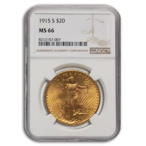 1915-S $20 St Gaudens Gold Double Eagle MS-66 NGC