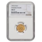 1915-S Gold $2.50 Panama-Pacific MS-67 NGC Best