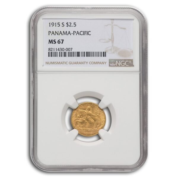 1915-S Gold $2.50 Panama-Pacific MS-67 NGC Best