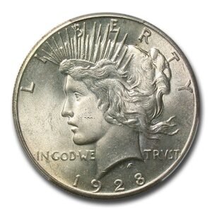 1928 peace dollar ms 63 pcgs 8637 Obv 2 1