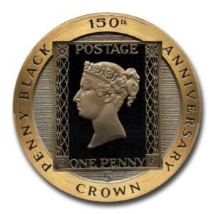 1990 Isle of Man 5 oz Proof Gold Penny Black PR-69 DCAM PCGS Best