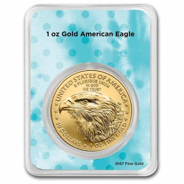 2025 1 oz Gold Eagle - w/Happy Birthday, Balloons Card, In TEP Best