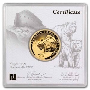 2025 Armenia 1/2 oz Gold 25,000 Dram Noah's Ark BU Best