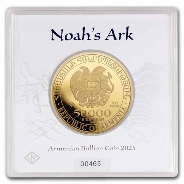 2025 Armenia 1 oz Gold 50,000 Dram Noah's Ark BU Best