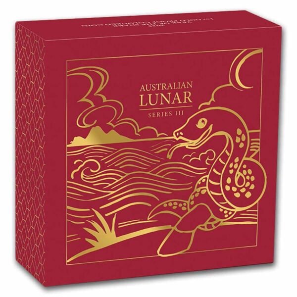 2025 Australia 1 oz Gold Lunar Snake PF (Colorized, Box & COA) Best