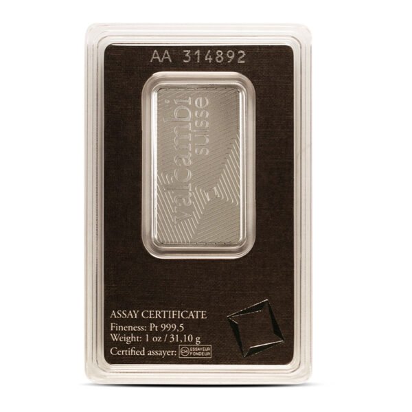 1 oz Valcambi Platinum Bar