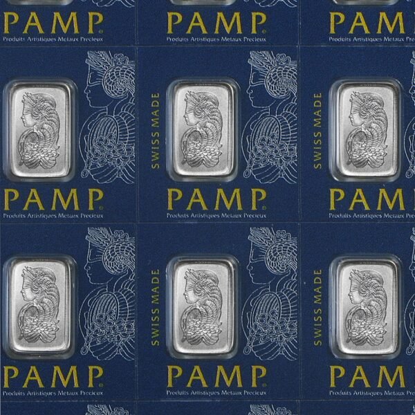 25x1 gram Platinum Bar - PAMP Suisse Multigram+25 (In Assay)