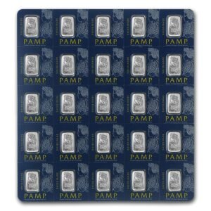 25×1 gram Platinum Bar – PAMP Suisse Multigram+25 (In Assay) BEST